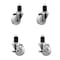 Service Caster 3'' SS Nylon Wheel Swivel 1-3/4'' Expanding Stem Caster Set 2 Brakes, 4PK SCC-SSEX20S314-NYS-2-TLB-2-134 - alternate 1